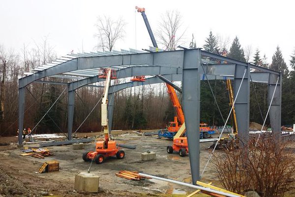 Westhill Sports Box Construction Westhill Sports Box prefab steel buildings bc steel buildings bc prefabricated metal buildings canada